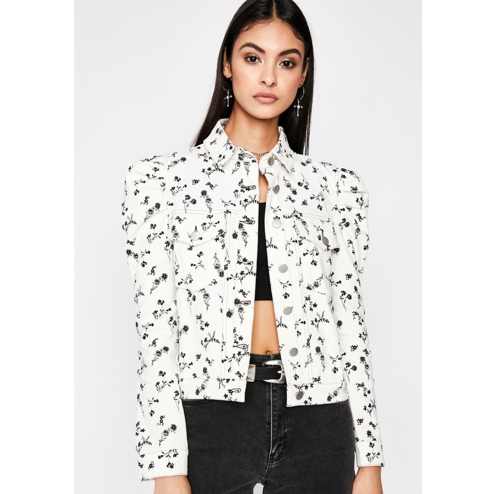 'Rebecca' Floral Print Denim Jacket